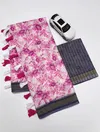 MG 569 Plain Linen Digital Printed Fancy Saree Wholesale Market In Surat
